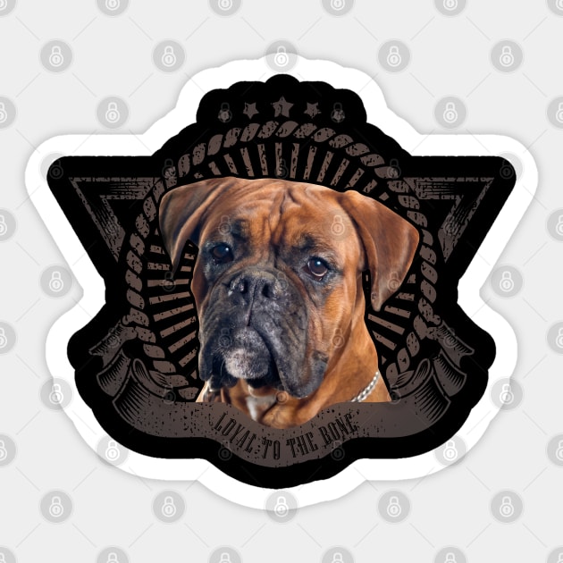 Boxer dog Sticker by Nartissima